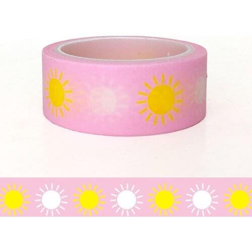 20pcs/set Pink Sunflower Festival Children DIY Decorative Washi Tape Sticker Cute Handbook Kawai Washi Tape Wholesale