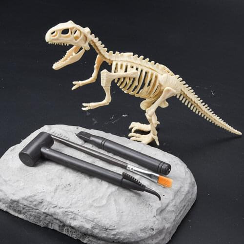 Children DIY Dinosaur Digging Toys Jurassic Animals Dinosaur Skeleton Fossil Archeology Digging Assembly Toys