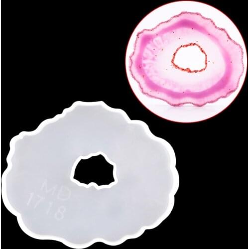 DM057 11 Style Irregular DIY Glass Tea Wine Cup Mat Coaster Resin Silicon Mold Epoxy For Crafts Table Decoration Supplies