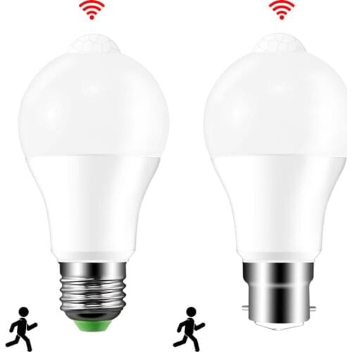 E27 PIR Sensor Light Blub Night Light LED Lamp with Motion Sensor 85-265V 12W 15W Auto ON OFF Sensitive Detector Bombillas