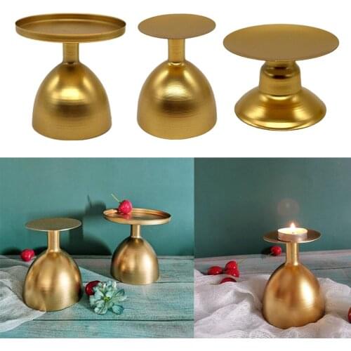 Simple Design Metal Candle Holder Golden Wedding Decoration Bar Party Living Room Decoration Home Decor
