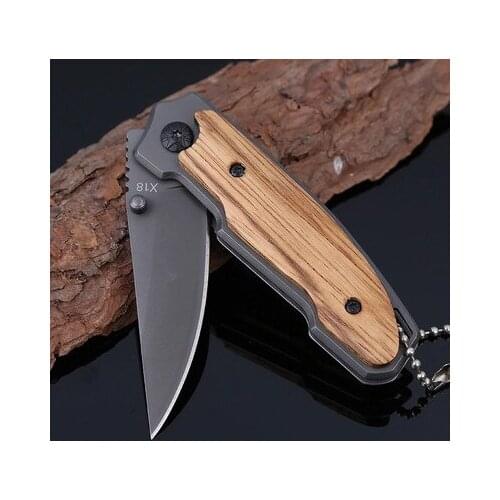 Damascus Steel Pocket Knife Tactical Folding Knives Wood Handle 5CR13 Blade Hunting Camping Survival Knives Outdoors EDC Tools