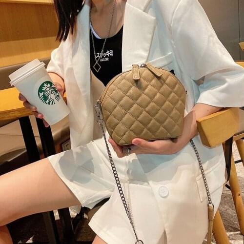 Fashion Plaid Women Messenger Bag Soft Genuine Leather Girls Small Shell Travel Handbag Elegant Shoulder Purse Lady Phone Bags