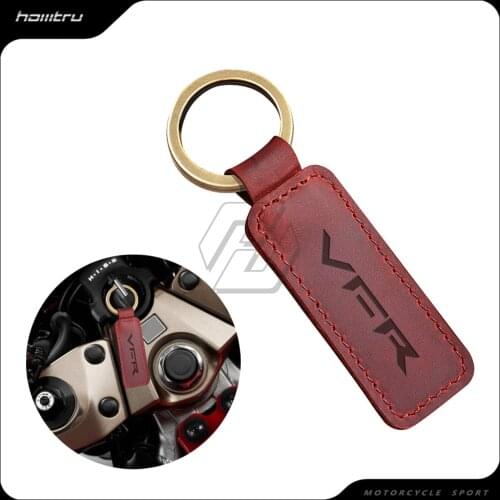 Motorcycle Cowhide Keychain Key Ring Case for Yamaha VFR 750 800 1200 Models