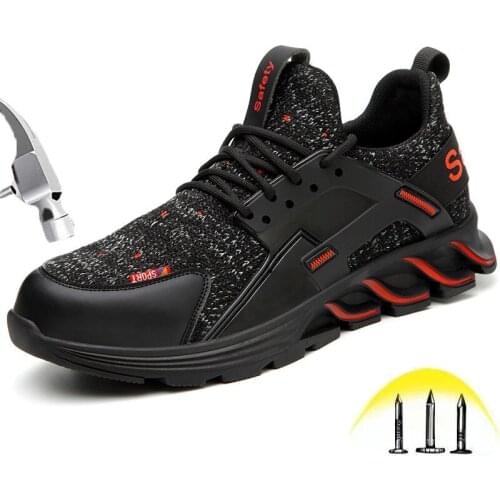 Steel toe Shoes Indestructible Work Shoes Men Fashion Outdoor Breathable Puncture Proof Sneaker Construction Safety Work Boots