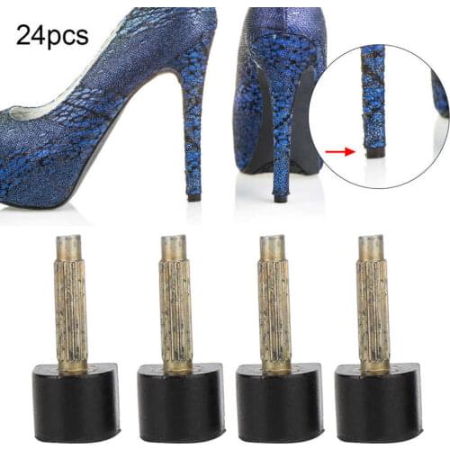 24x 7-Sizes High Heel Shoe Repair Tips Taps Pins Dowel Lifts Replacement Supply