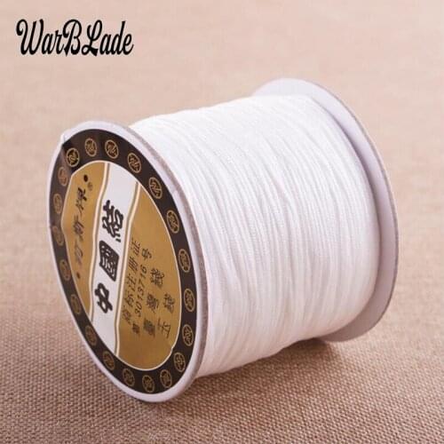 Wholesale Jewelry Making Accessories 120m 0.8mm Cotton Cord Nylon Cord Thread Chinese Knot String Rope Beads DIY Weave Bracelet