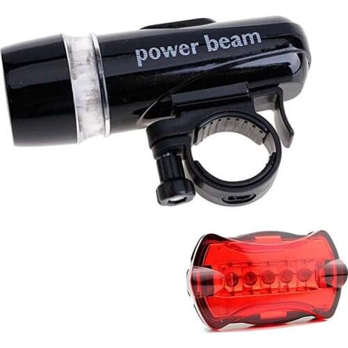 5 Led Bicycle Motorcycle Front Head Light+Tail Light Set Waterproof Road MTB Mountain Bike Rear Light Cycling Lamp Flashlight