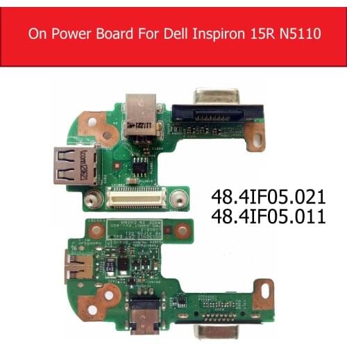 On/Off Power Board For Dell Inspiron 15R N5110 with VGA USB2.0 DQ15DN15 Power Switch button Jack Board 48.4IF05.021 48.4IF05.011