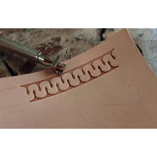 Advanced steel Geometric border pattern Hand-work unique design leather working tools carving punches stamp craft tools