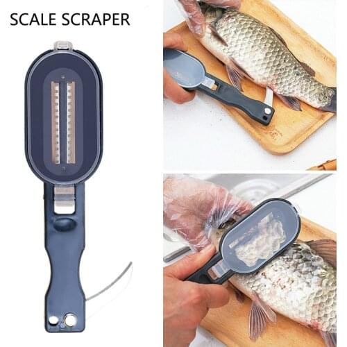 Fish Skin Brush Fast Remove Fish Scale Scraper Planer Tool Fish Scaler Fishing Knife Cleaning Tools Kitchen Cooking Accessorie