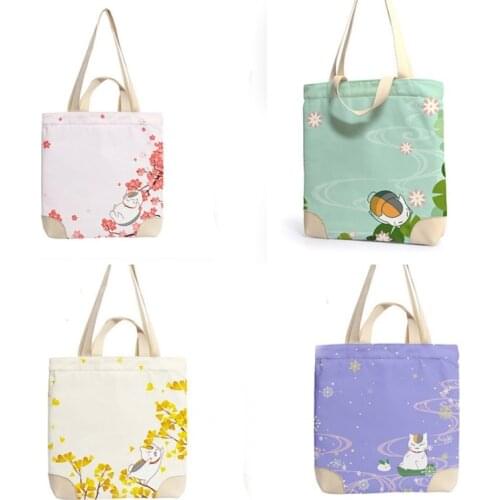 Natsumes Book of Friends Cat Teacher Shoulder Bag Handbag Cute Animal Tote Satchel Purse Anime Cosplay Bags Women Girls Gifts