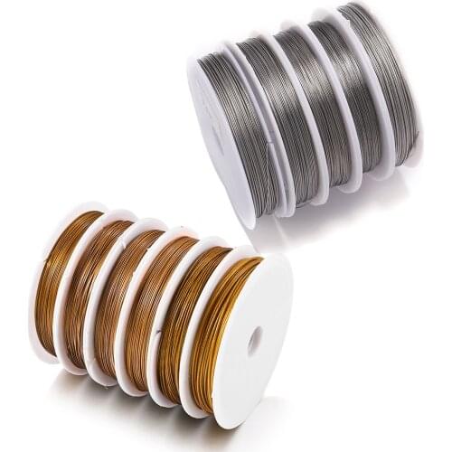 1 Roll/lot 0.3-0.8mm Beading Rope Cord Resistant Strong Line Stainless Steel Wire Thread Beading String For DIY Jewelry Making