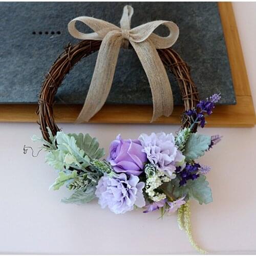 Spring Summer Decor Rose Floral Wreath Party Home Decoration For Wedding Arch Front Door Wall Decor