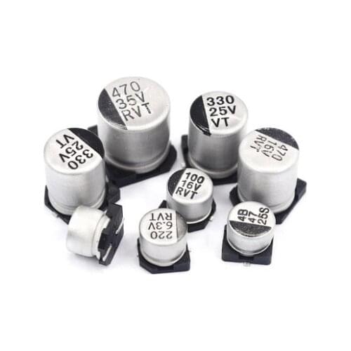 MD aluminum electrolytic capacitors 6.3V 10V 16V 25V 35V 50V 100V 10UF 22UF 33UF 47UF 100UF 220UF 330UF 470UF 6.3x5.4 6.3*7.7mm