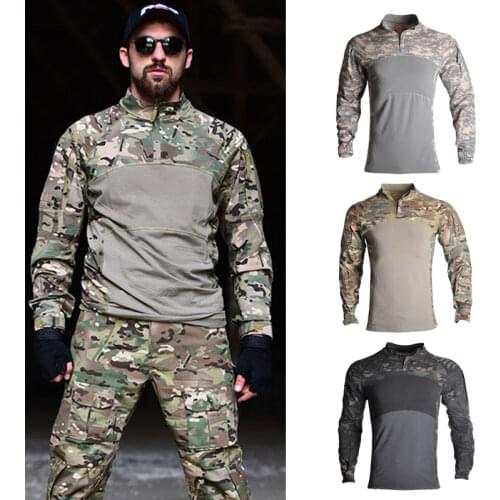 Military Shirt outdoor Camouflage Army Tactical Battle Combat Shirt Men Women shirt airsoft Militar Special Forces Costume
