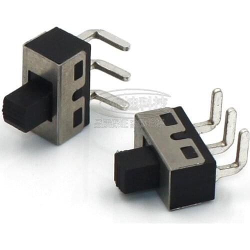 10Pcs SS12D11 toggle switch 3Pins Curved needle 1P2T handle high 5mm spacing of 4.7mm 3A 250V