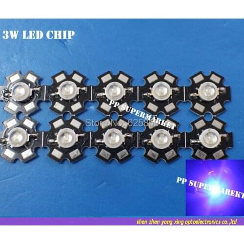10ps 3W Mixed light 445nm +6000k +445nm High Power LED Emitter on 20mm star pcb