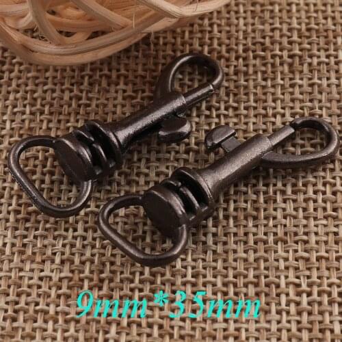 20 PCS Lobster Swivel Clasps 9mm Black Hook Buckle Gate Bag Purse Strap Clasps Claws Carabiner Handbag Snap Purse Hook