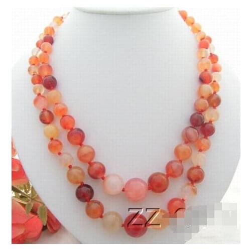2Strds 12mm Natural Carnelian Necklace-Stone Toggle Clasp>free shipping