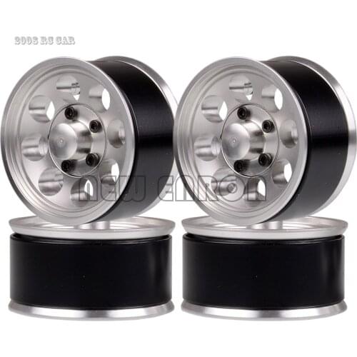 4PCS Aluminum 1.55" Beadlock WheelsRim Hub FOR RC D90 TF2/ Tamiya CC01 LC70 /MST JIMNY Axial 90069 NEW ENRON1:10