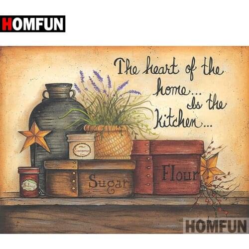 HOMFUN 5D DIY Diamond Painting Full Square/Round Drill "Flower pot" 3D Embroidery Cross Stitch gift Home Decor A01799