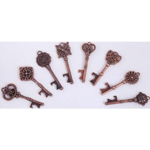 Antique Key Bottle Opener Retro Keyring Keychain Beer Bottle Openers Party Favor Gifts SN3855