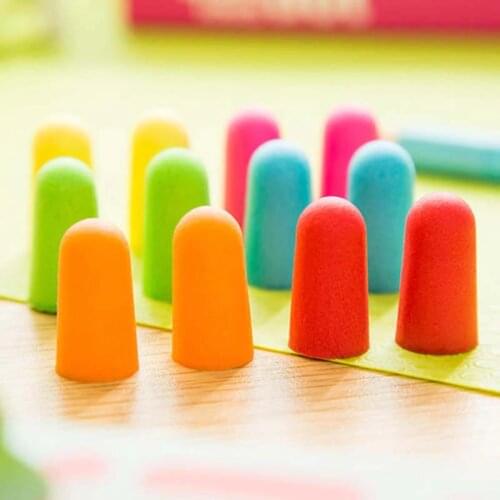 Soft Foam Ear Plugs Sleep Noise Cancelling Earplugs Disposable Ear Protector Workplace Safety Supplies Orange 10Pcs/Lot