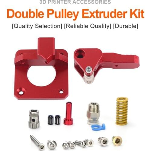 3D Printer Parts CR10 PRO Upgraded Dual Gear Extruder Double Pulleys Direct Aluminum Extruder for Ender 3/5 CR10S PRO