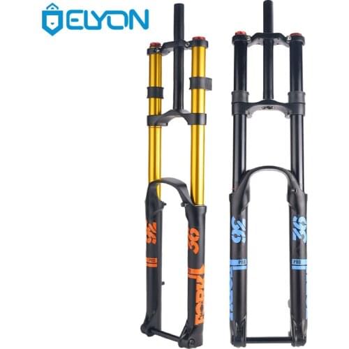 ELYON MTB Suspension Air Fork Double Shoulder Bicycle Fork 27.5 29 Inch 160mm Travel MTB Bike Fork Damping Rebound 15*110mm Axle