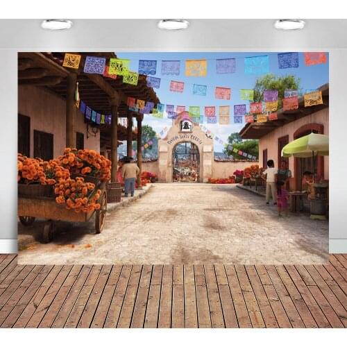 Background Photography Photo Backdrop Coco Street Alley Custom Baby Shower Newborn Birthday Party Background