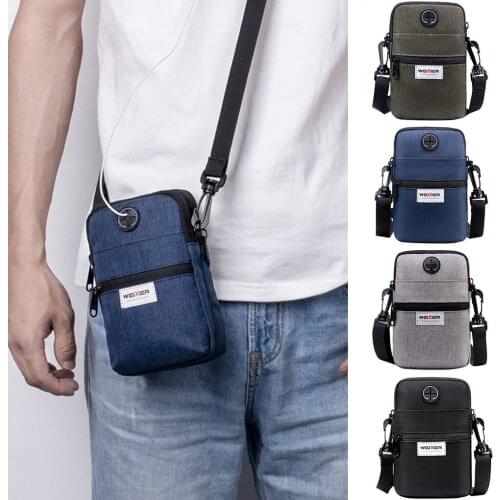 Man Bag High Quality Men Diagonal Mini Shoulder Multi-Function Mobile Phone Bag Outdoor Sports Bag