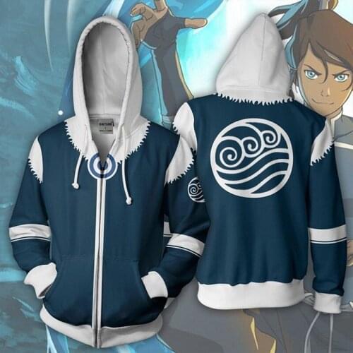 Men Women Avatar: Last Airbender Costumes Hoodies 3D Printing Cosplay Zipper Fashion Flame Sweatshirts Spring Autumn Jackets