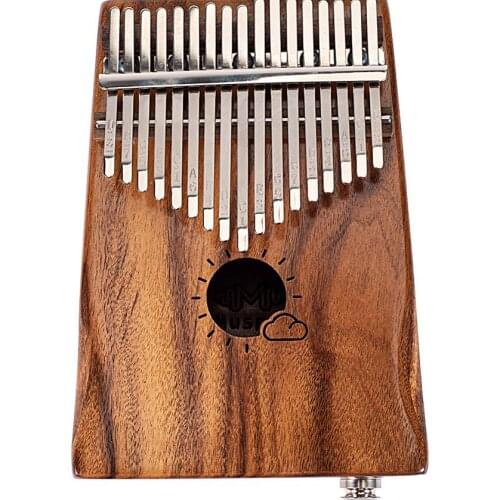 Muspor 17 Keys EQ Kalimba Thumb Piano Link Speaker Electric Pickup Music Mbira Sanza Finger Keyboard Musical Instrument Gift