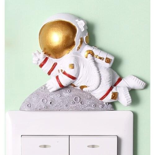 European-style Astronaut Switch Stickers Socket Protective Cover Indoor Wall Stickers Creative Three-dimensional Moon Cute Wind