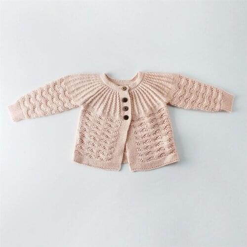 Adorable little girls sweater Spring fall infant kids cardigans toddler girls jackets knitted long sleeve tops children outwear