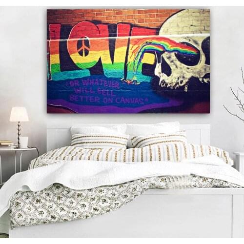 Pop Art LOVE Letter Canvas Painting Street Graffiti Art Posters and Print Wall Art Picture for Living Room Home Decoration