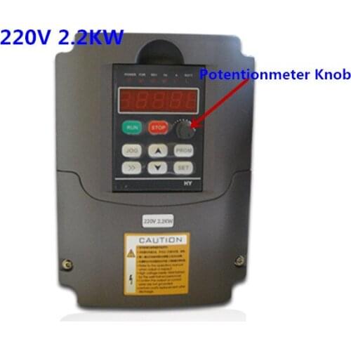 Promotion for 2.2KW 220V AC Frequency Inverter 400HZ VFD VARIABLE FREQUENCY DRIVE WITH Potentiometer Knob AC Inverter