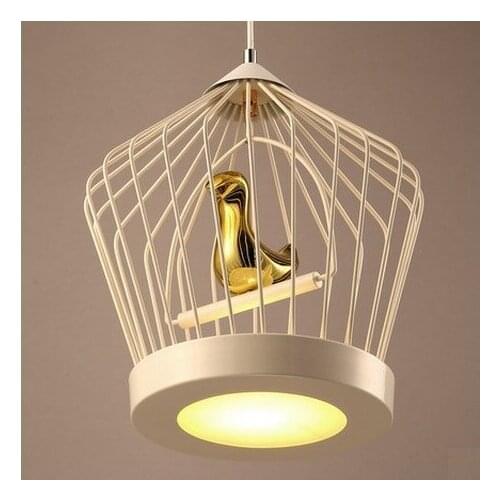 Simple Loft Style Creative Cage Droplight Modern LED Pendant Light Fixtures For Dining Room Hanging Lamp Indoor Lighting