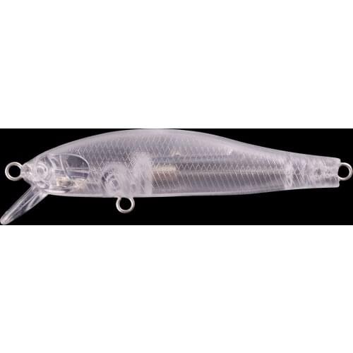 20PCS/Lot Clear Minnow Fishing Lure 7CM 4.7G Unpainted Fish Wobbler Tackle Crankbait Artificial Blank Japan Hard Bait Swimbait