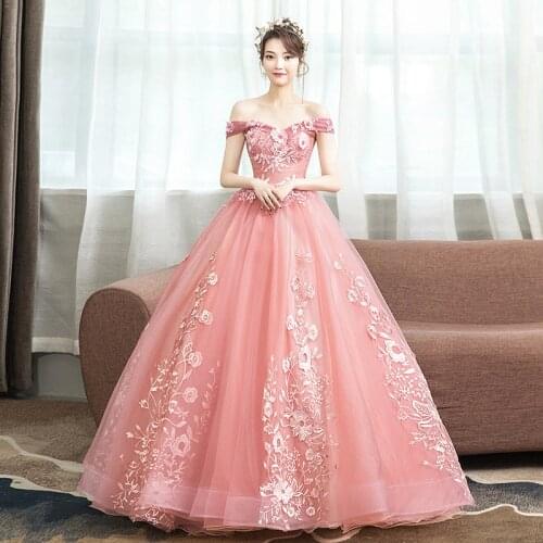Puffy Quinceanera Dresses Party Prom Lace Embroidery Off The Shoulder Ball Gown Plus Size Sweet 16 Dresses Vestidos De 15 Anos
