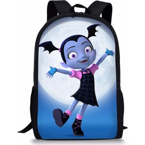 Childrens School Backpack Vampirina Prints Pattern Kids Backpack Cartoon Design Toddler Boys Girls School Book Bags