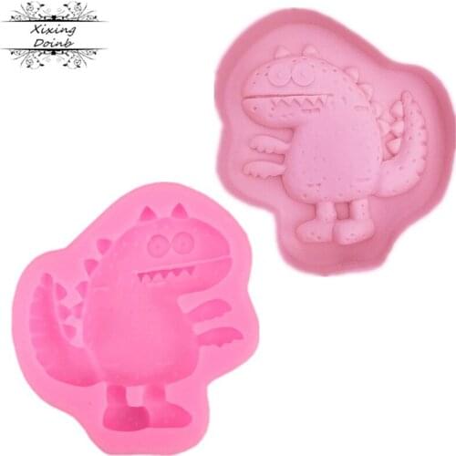 DIY cartoon dinosaur shape silicone mold chocolate fudge mold cake decoration tool Kitchen Baking tool