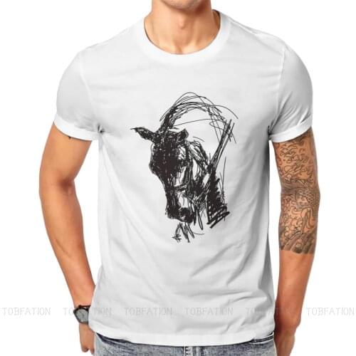 Horse Riding Lover Sport Mens TShirt Dressage Drawing Individuality T Shirt Graphic Sweatshirts New Trend