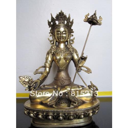 Wang 000309 Tibetan Buddhist bronze Ushnishavijaja buddha statue