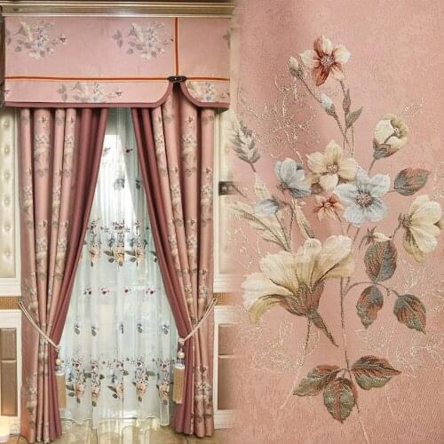 Light Luxury Nordic Simple Modern High-precision Jacquard Curtains for Living Room Bedroom American Pastoral Curtains Custom