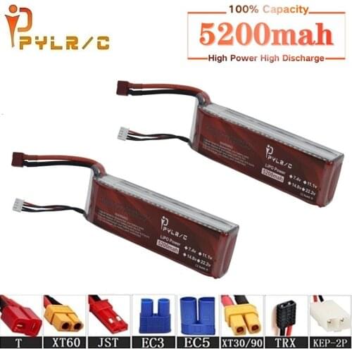 High Rate 14.8v 5200mAh Lipo Battery For RC Helicopter Parts 4s Lithium battery 14.8v 50C RC Cars Airplanes Drone Battery T/XT60