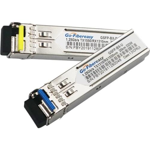 1Pair 20Km 1.25G Single-mode BIDI SFP 1310/1550(1490)nm LC/SC WDM SFP Transceiver module