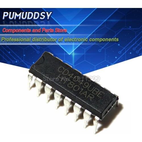 10PCS CD4049UBE CD4049 4049 DIP-16 CMOS HEX Buffer Converter Logical IC