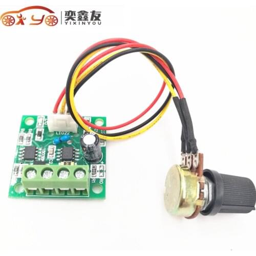 100PCS DC New 1.8V 3V 5V 6V 12V 2A Low Voltage Motor Speed Controller PWM With Adjust Switch